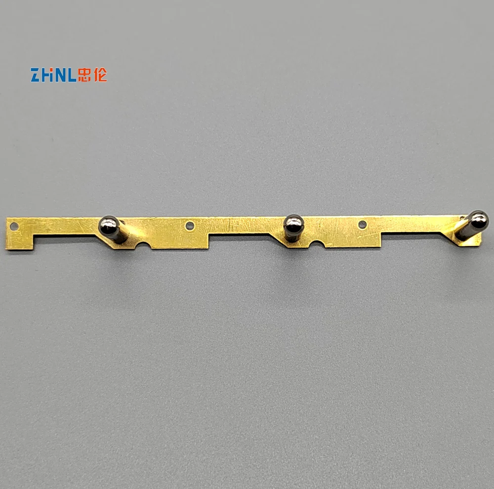 Germany EU OEM Precision Outlet Switches Plugs Contact Small Brass Extension Socket Parts Strip Electric Stamping Part