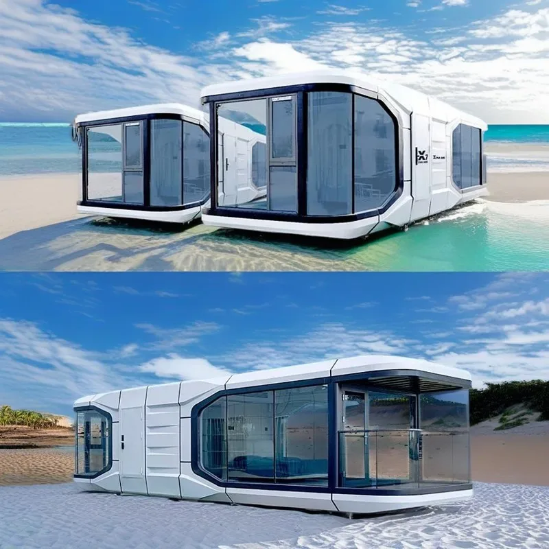 Modern capsule container foldable homes houses mobile modular other portable prefab prefabricated ready ship tiny to trailer