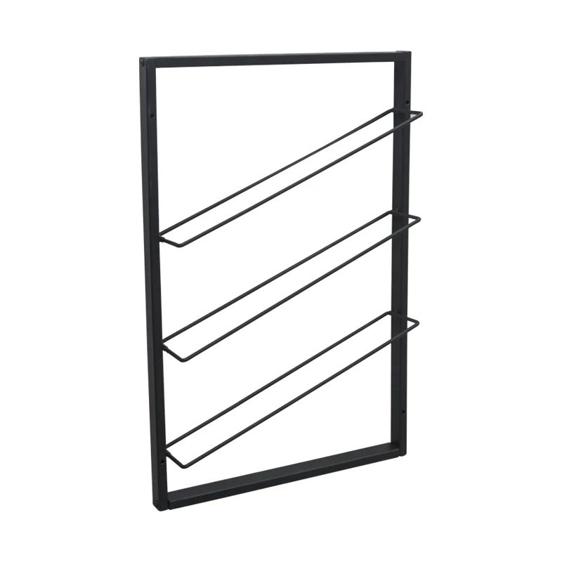 3 Bottle foldable Frame metal wall mounted wine racks