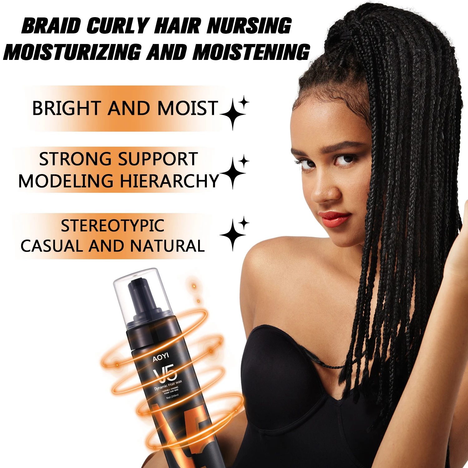 wholesale dynamic foam hair wax Nature Moisturizing Curl Activator Defining Curly Curling Cream for African Curly Wave Hair