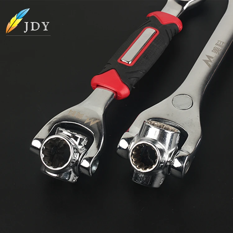 Multifunction adjustable spanner tool kit with 360 Degree Rotating Head 48 in 1 Socket Wrench