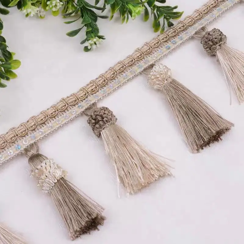 Аксессуары для штор оптовая продажа Золотые декоративные занавески с