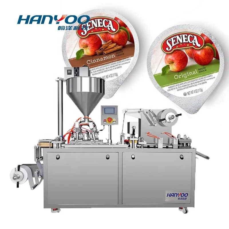 DPP-120Y Small Type Blister Packing Machine For Ketchup Packing Yogurt Milk/Fruit Sauce Filling Packing Machine