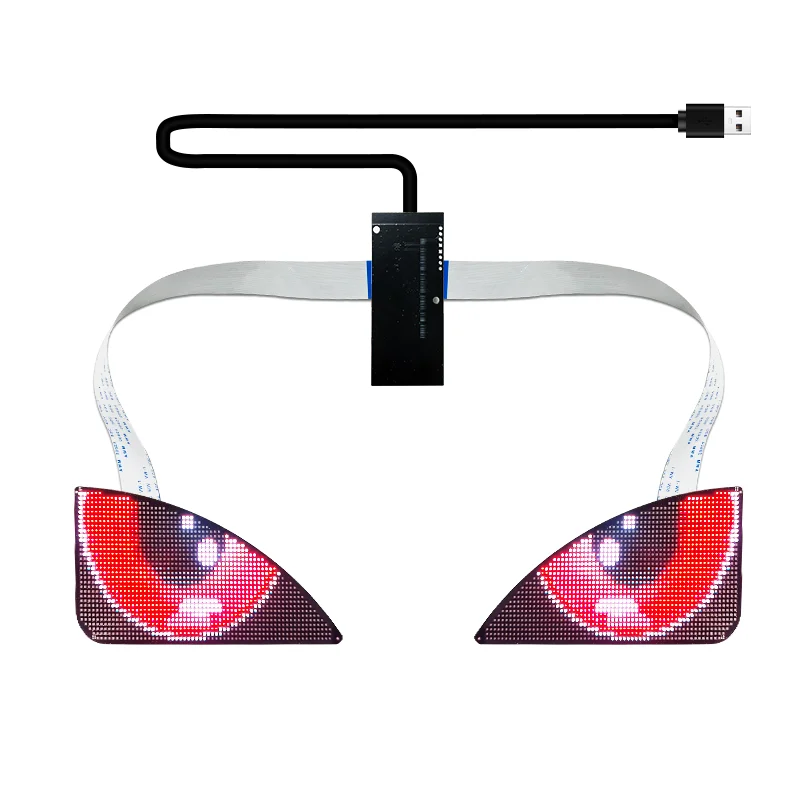 Winking Eyes LED Panel Display LED Angel Eyes Blinking Screen APP Programmable LED Eye Display for Car Backpack LED Screen