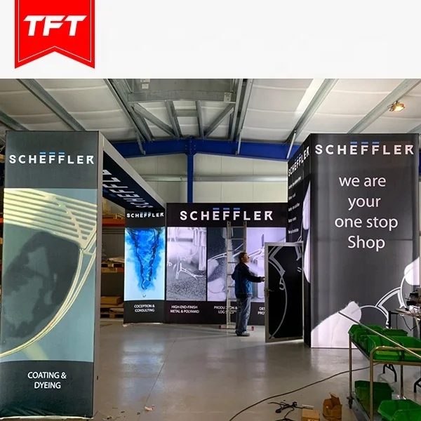 Custom Design Portable Aluminium LED Backlit Exhibition Display Island Trade Show Booth 10x20 with Room