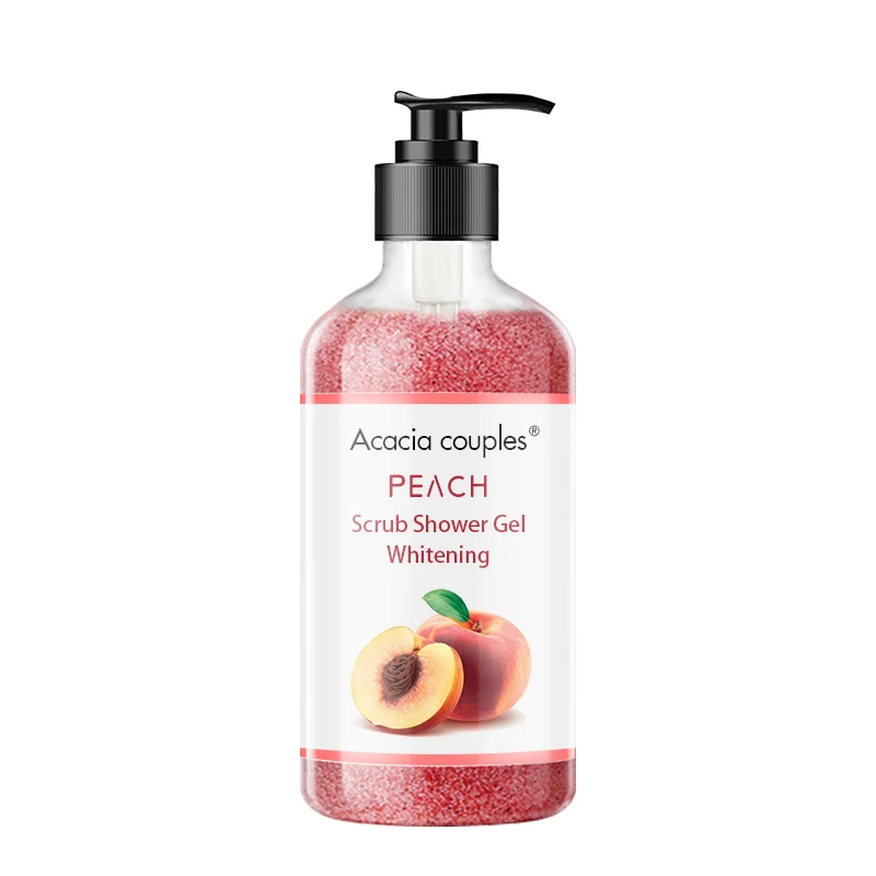 Private Label Hot Selling Best Natural Organic Body Wash Scrub Lemon Fruit Flavor Lightening Shower Gel