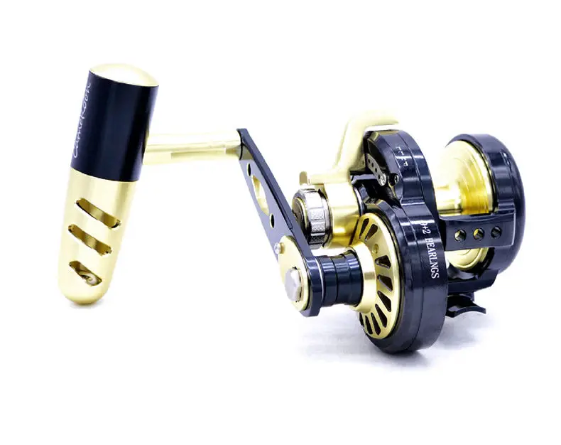 Top Quality Slow Saltwater Fishing Reel Metal Light Overhead Fishing Reels Trolling Fishing Slow Pitch Jigging Reel Saltwater