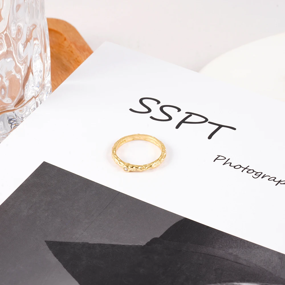 Cheapest Price 925 Sterling Silver 18k Gold Plated Jewelry Moissanite Engagement Ring For Women