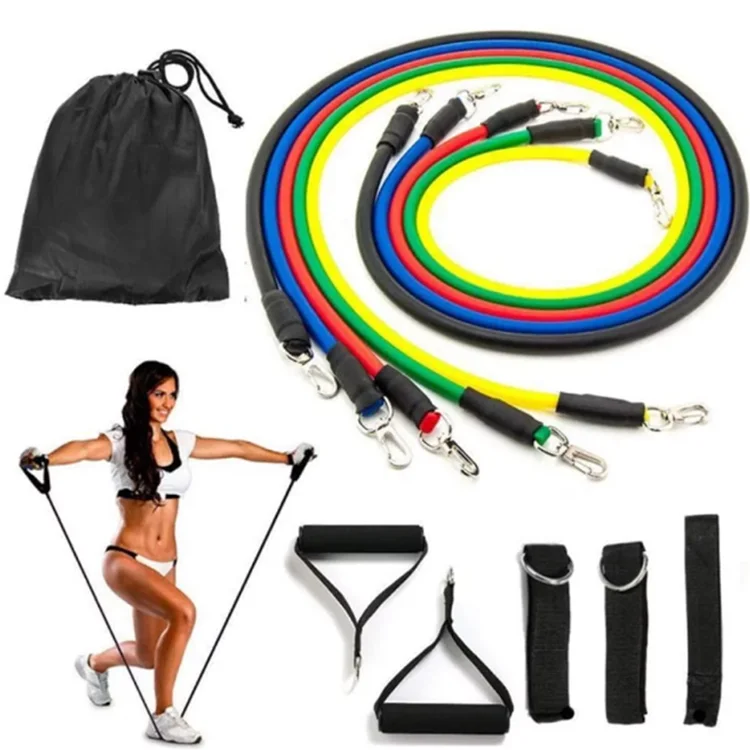 Wholesale 11 Piece Suit Of Stretcher Fitness Tension Rope Multi-Functional Training Device Rubber Combination Auxiliary