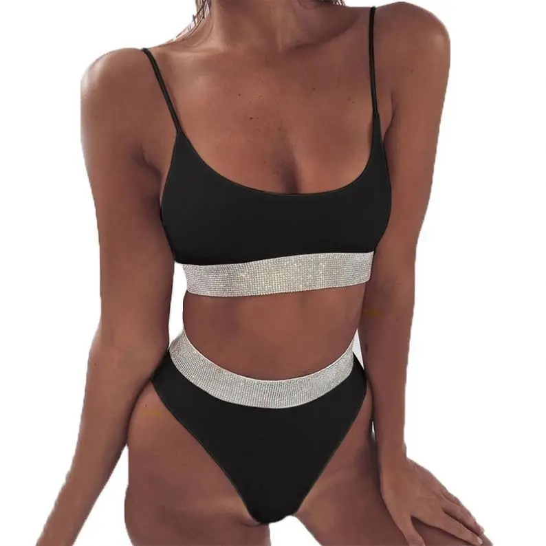 Hot sexy gril bathing suit fashion show sexy Women bikini models two pieces lady swimwear