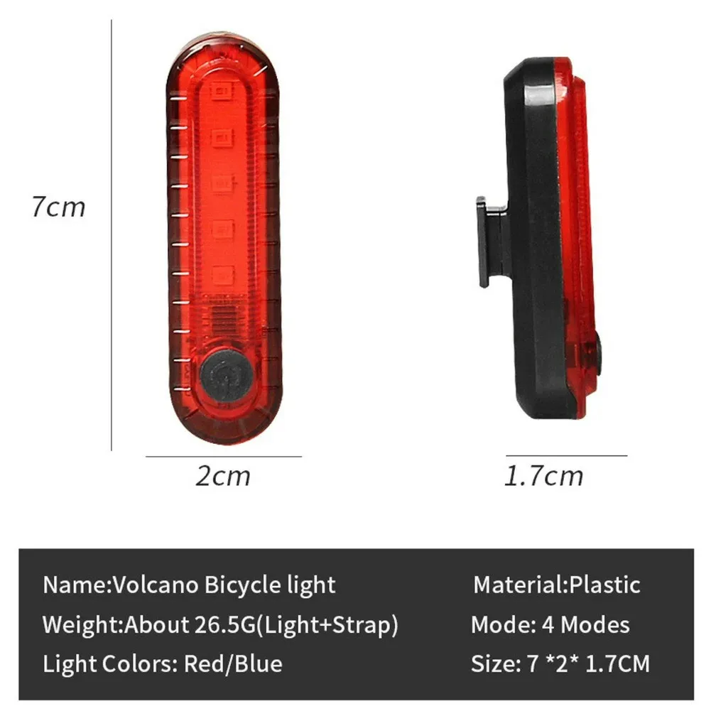 Bicycle Tail Light Highlight USB Charging Single Light Night Lamp Mountain Bike Rear Lights Cycling Accessories waterproof