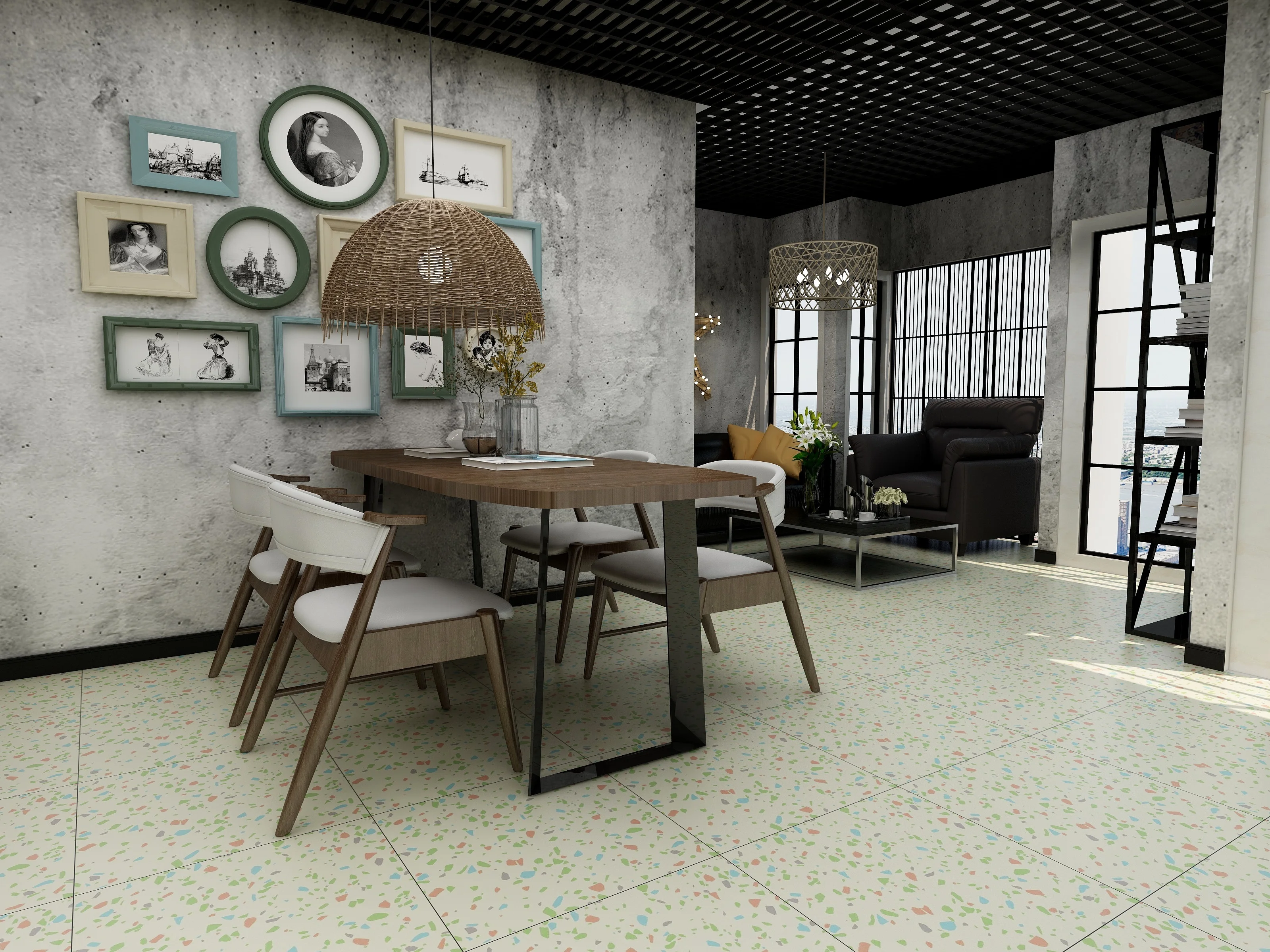 Новая стильная керамическая напольная плитка для ванной и столовой цены на Шри-Ланку