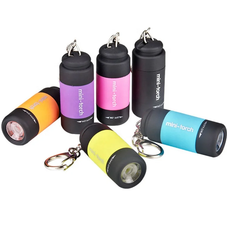 Factory Custom Logo LED Flashlight Keychain