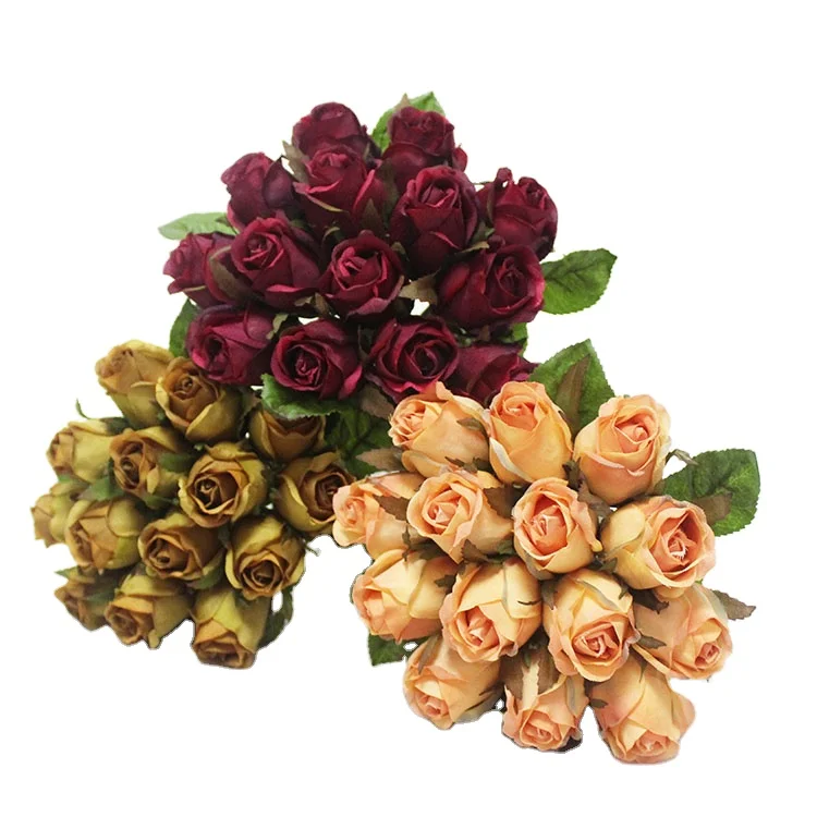 Wedding decorative flowers bouquet artificial rose bouquet silk rose bunch artificial flowers bunch preserved flower