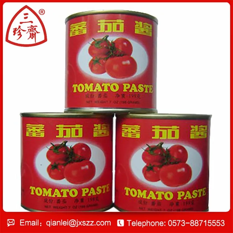 High quality and best price double concentrated tomato paste for sale wholesale tomato paste with 198G