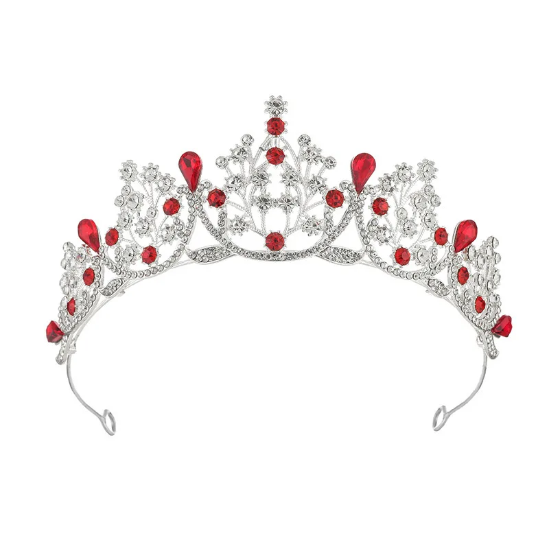 Wholesale Metal Purple Crystal Crown Princess Girl Rhinestone Crown