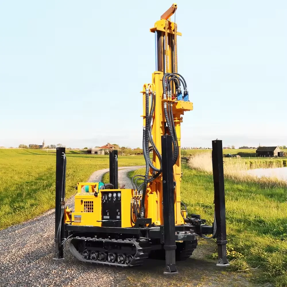 Hengwang Dual Power 180M Water Well and air Compressor Drilling Rig Machine for Engineering