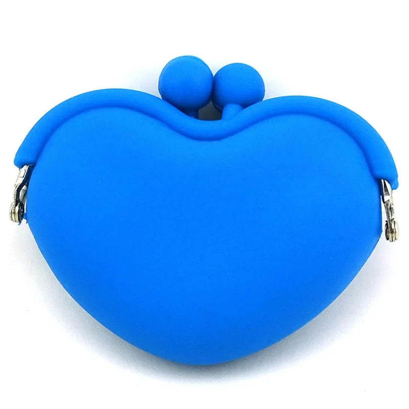 OEM Simple Blank Waterproof Change Wallet Kids Clasp Pouch Heart Coin Purse