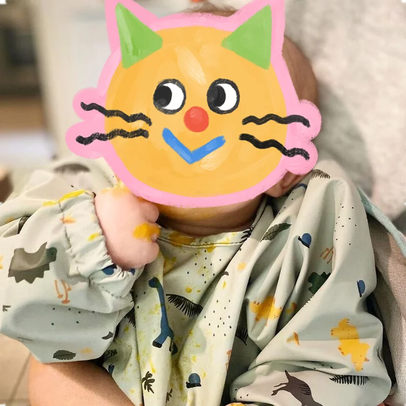 Factory wholesale customized Long sleeve baby bib waterproof best selling products 2022 in usa amazon smock bib Apron