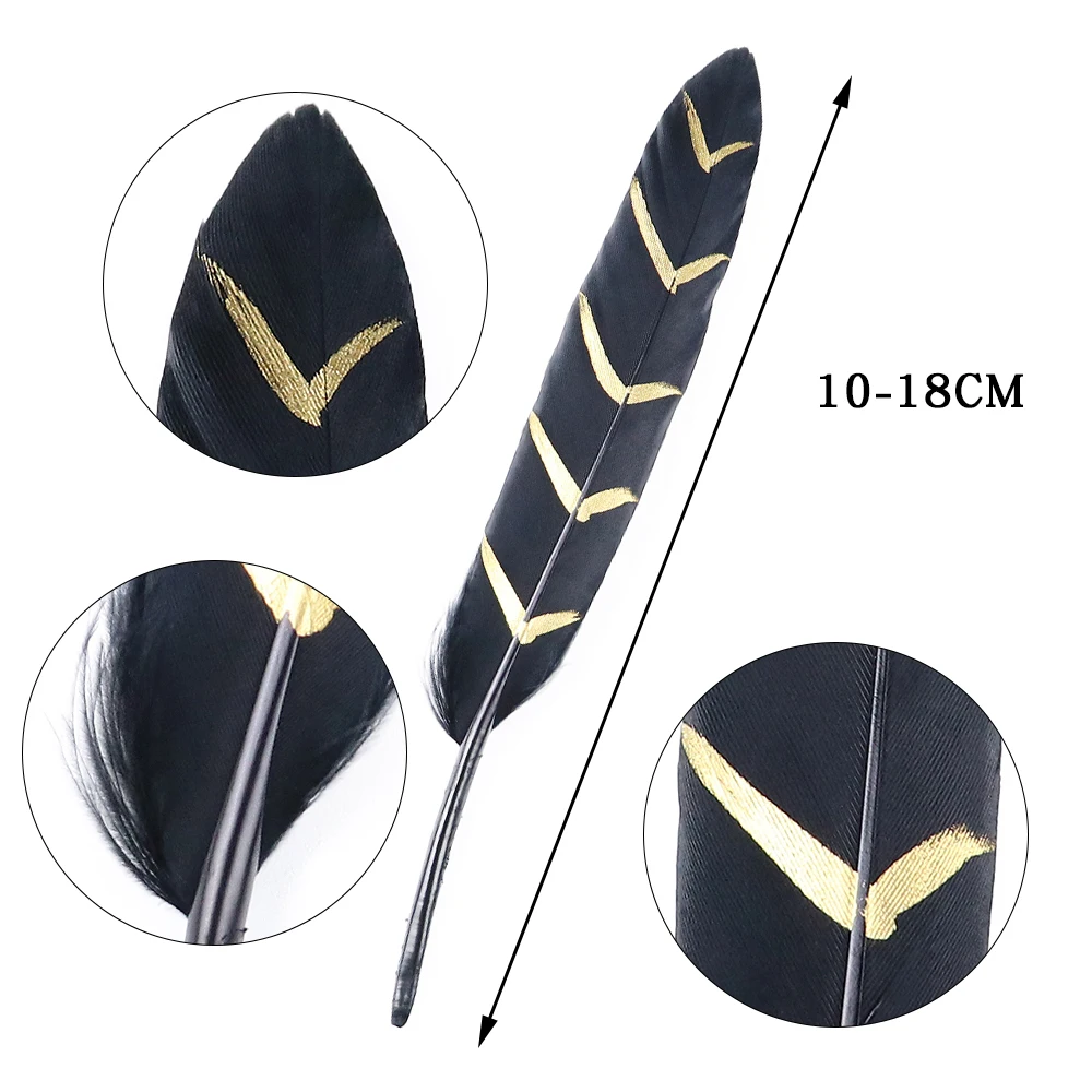 factory price  drak purple 10-18cm  Feathers Jewelry Crafts Plume Custom hand  Printed Goose Feather for Crafts Hats toys