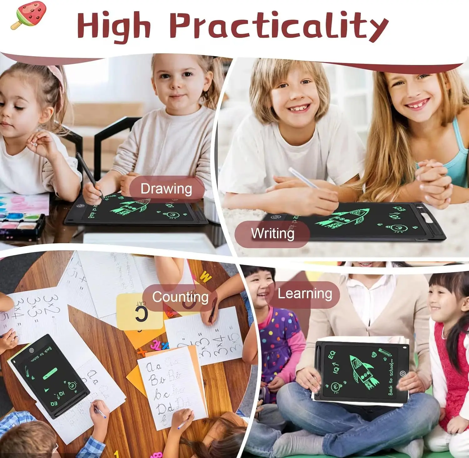 LCD Digital Writing Pad Kids Pads For School  Handwriting Painting Tool Pad Drawing Board Book New Notebook For Kids