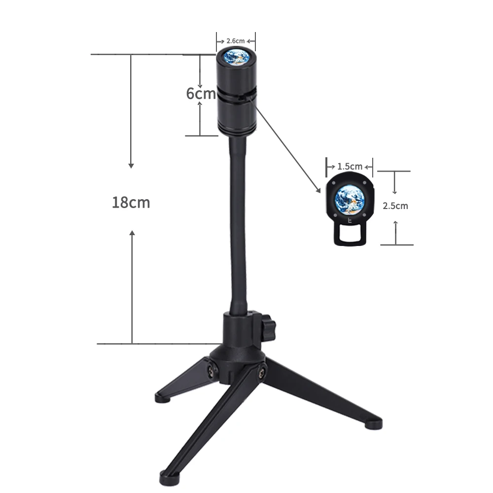 2 in 1 360 Degree Moon Earth Projector Rotatable Bracket Room Decoration USB LED Bedside desk decor night light table lamp