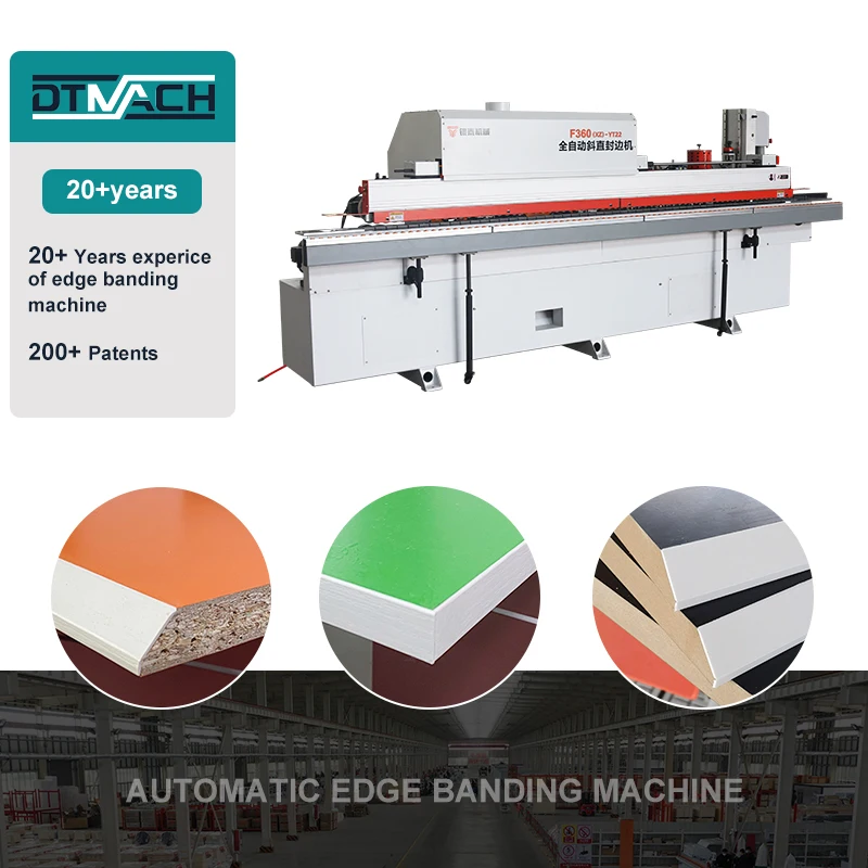 DTMACH F360 pvc mdf pur automatic edge bander machine straight 45 degree edge banding machine