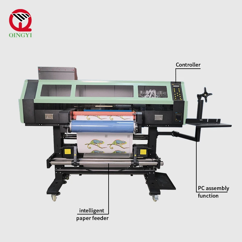 manufacturer uv printer 60cm roll to roll uv ab film printer with laminator all in one 60cm uv dtf printer