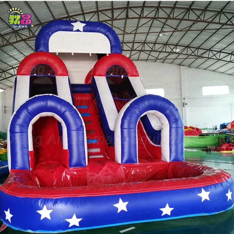 Factory Price Wholesale Large For 30 Kids Frozen Bounce House Water 20x20ft Inflatable Helter Skelter Slide Party