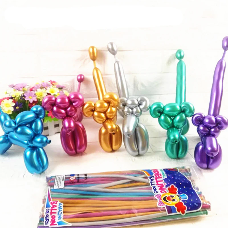Metallic Magic Plastic Chrome Long Magic Latex Balloons Animals Shaped Balloons For Party Decorations Balloon