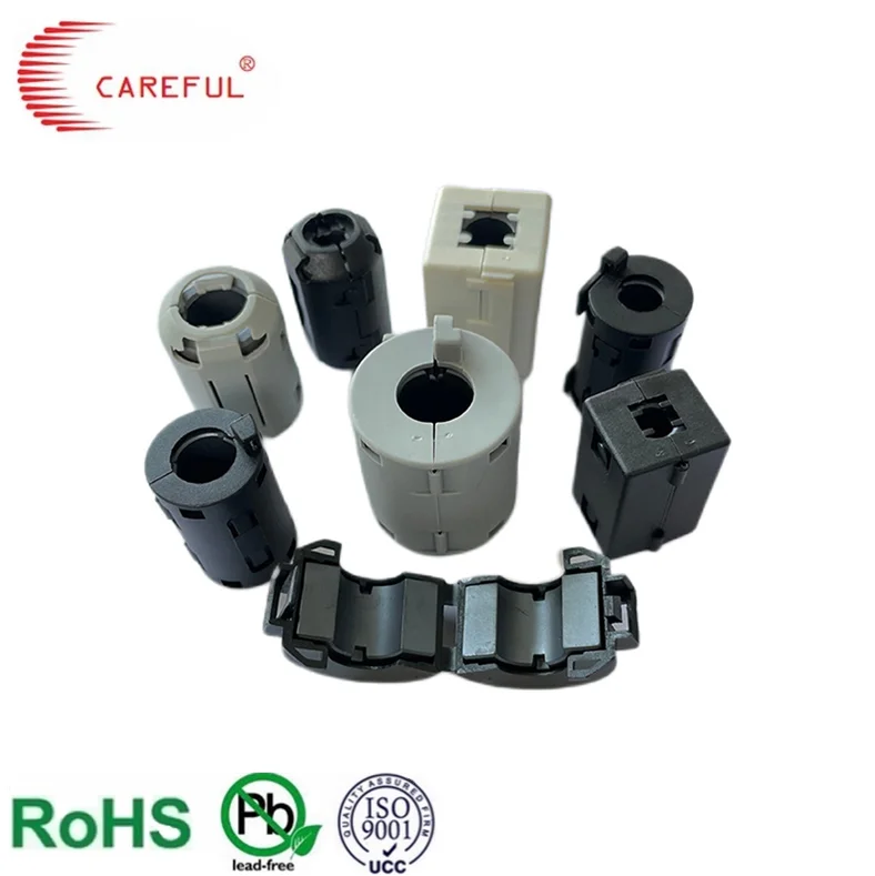 Careful direct sales noise filter cable ring sets Emi/Emc ferrite core 11mm hole snap on USB cable ferrite core