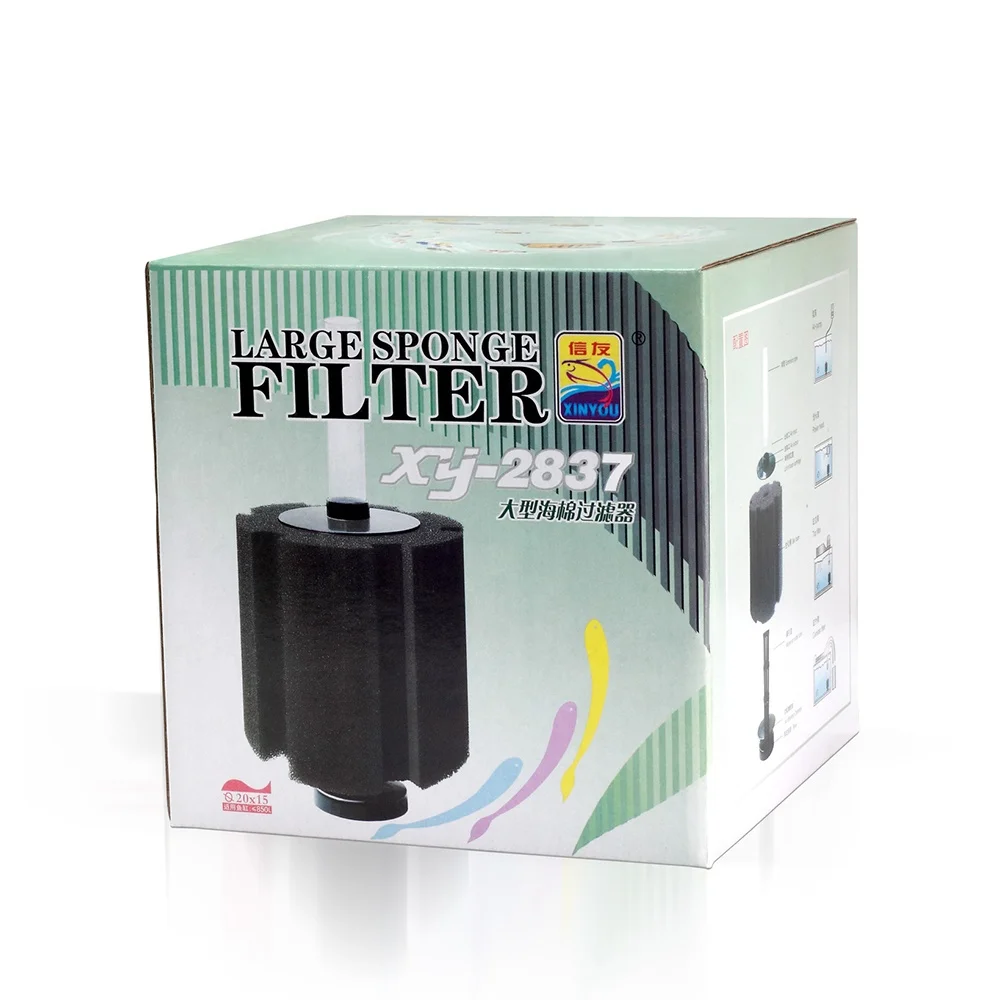 XINYOU XY-2837 XY-2838 Wholesale aquarium coarse sponge filter 20*15cm Bio Sponge Filter