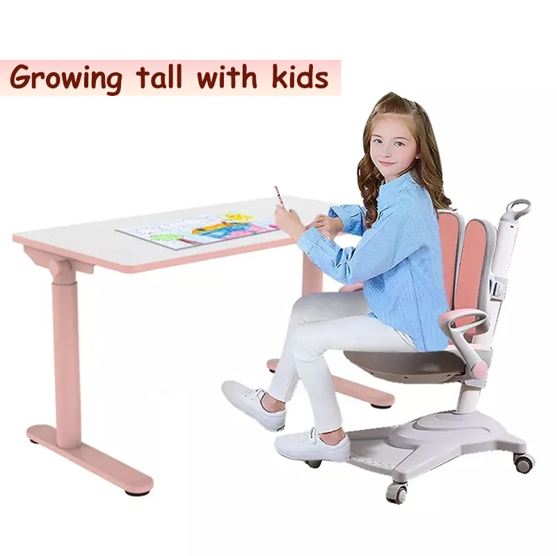 Стол ZD 2022 новейший круглый регулируемый по высоте стол для обучения для детей здоровый эргономичный детский стол и Набор стульев