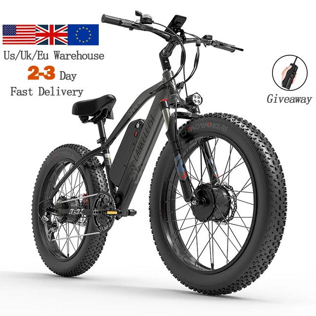 Eu Warehouse Electric Mountain Bicycle 48v 1000w 2000w Ebike 26 Inch Full Suspension Electric Fat Tire Bike