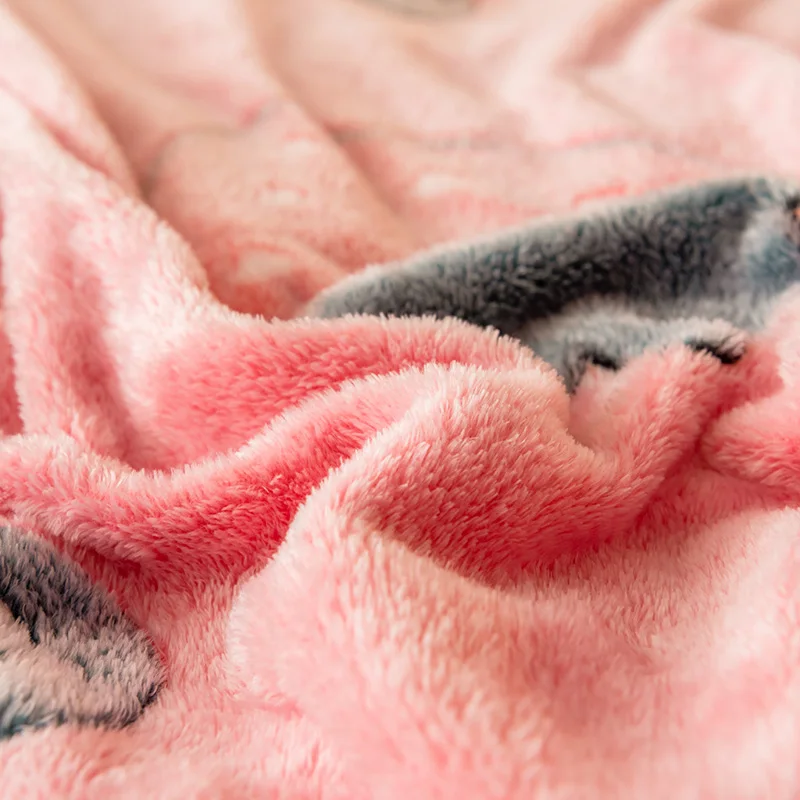 Customized Flannel Fleece Cartoon Print 3D Emboss Super Soft Child Blankets Fur Blankets