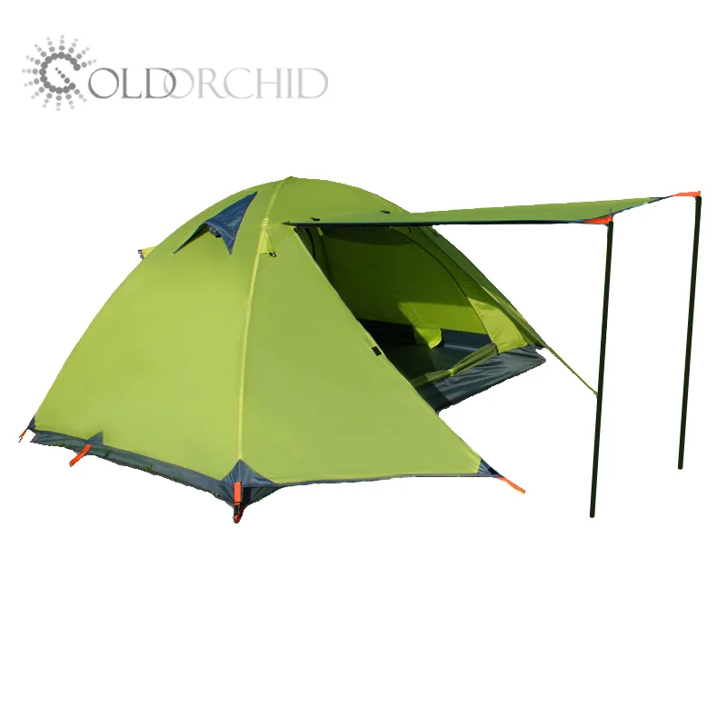High quality double layers durable aluminum pole 3-4 people tendas tent for outdoor camping hiking travelling beach