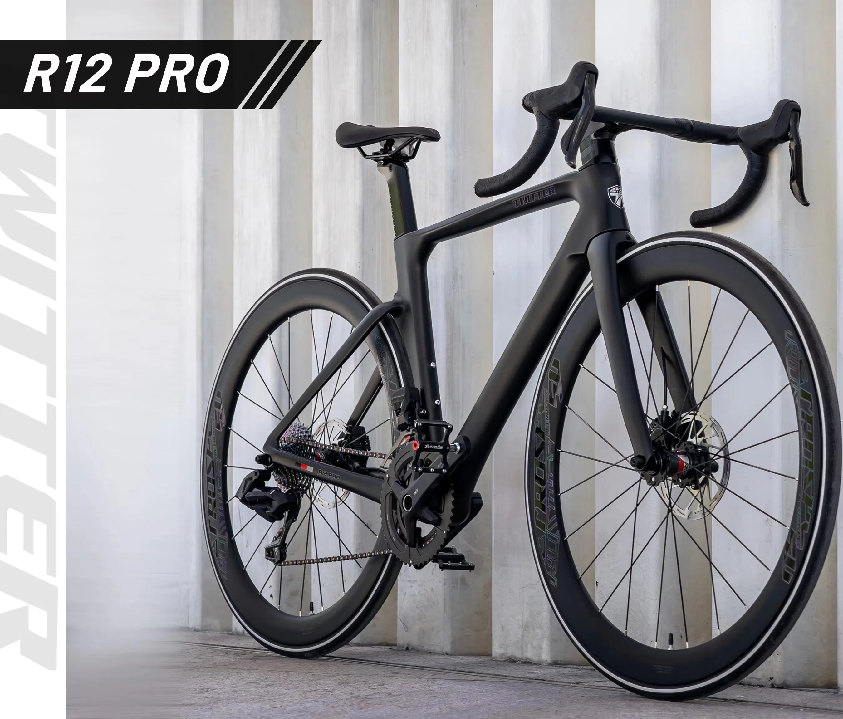 R12 full carbon road bike with WheelTop EDS TX - 2*12S wireless shift hydraulic disc brake racing road bicycle