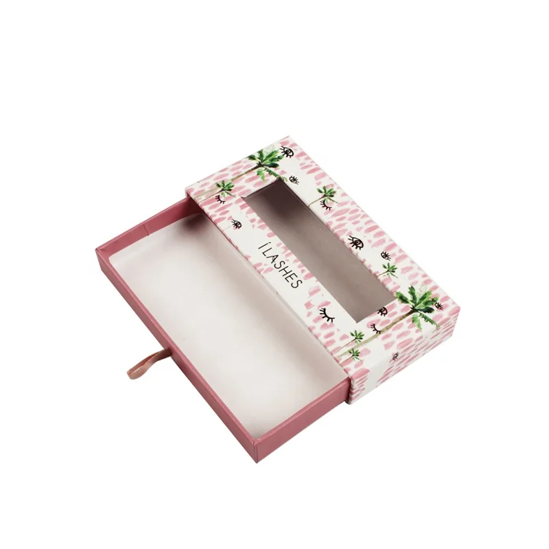 Картонная подарочная коробка для рисования с логотипом на заказ, картонная коробка с выдвижным ящиком и окошком