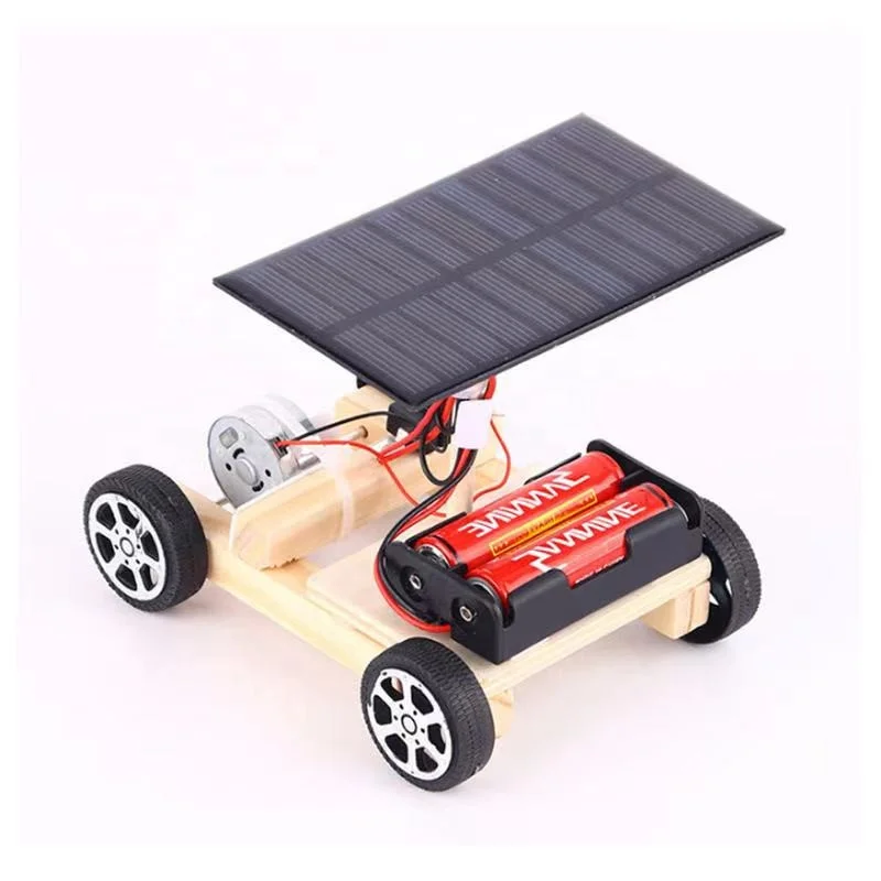 Детские стержни Diy солнечный автомобиль оптом деревянные игрушки для науки Солнечная деревянная сборка с может работать с батареей