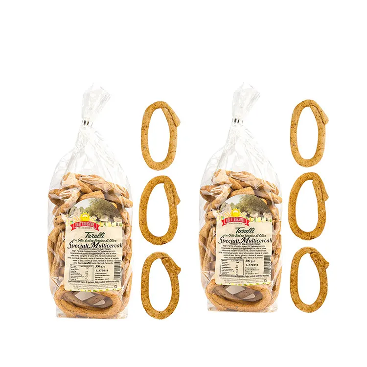 300G Multigrain Taralli - Healthy Food Snack Healthy,Italian Taralli With Extra Virgin Olive Oil
