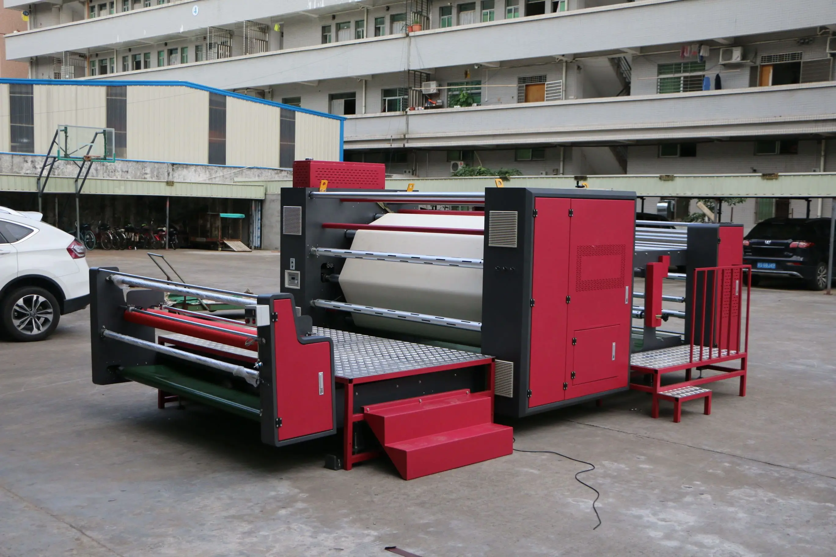 Roll to roll printing machine large format heat press calender machine rotary calander