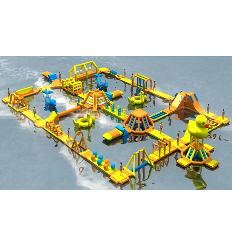 Large-scale outdoor lake water obstacle course for sports games - Floating Inflatable Water Park