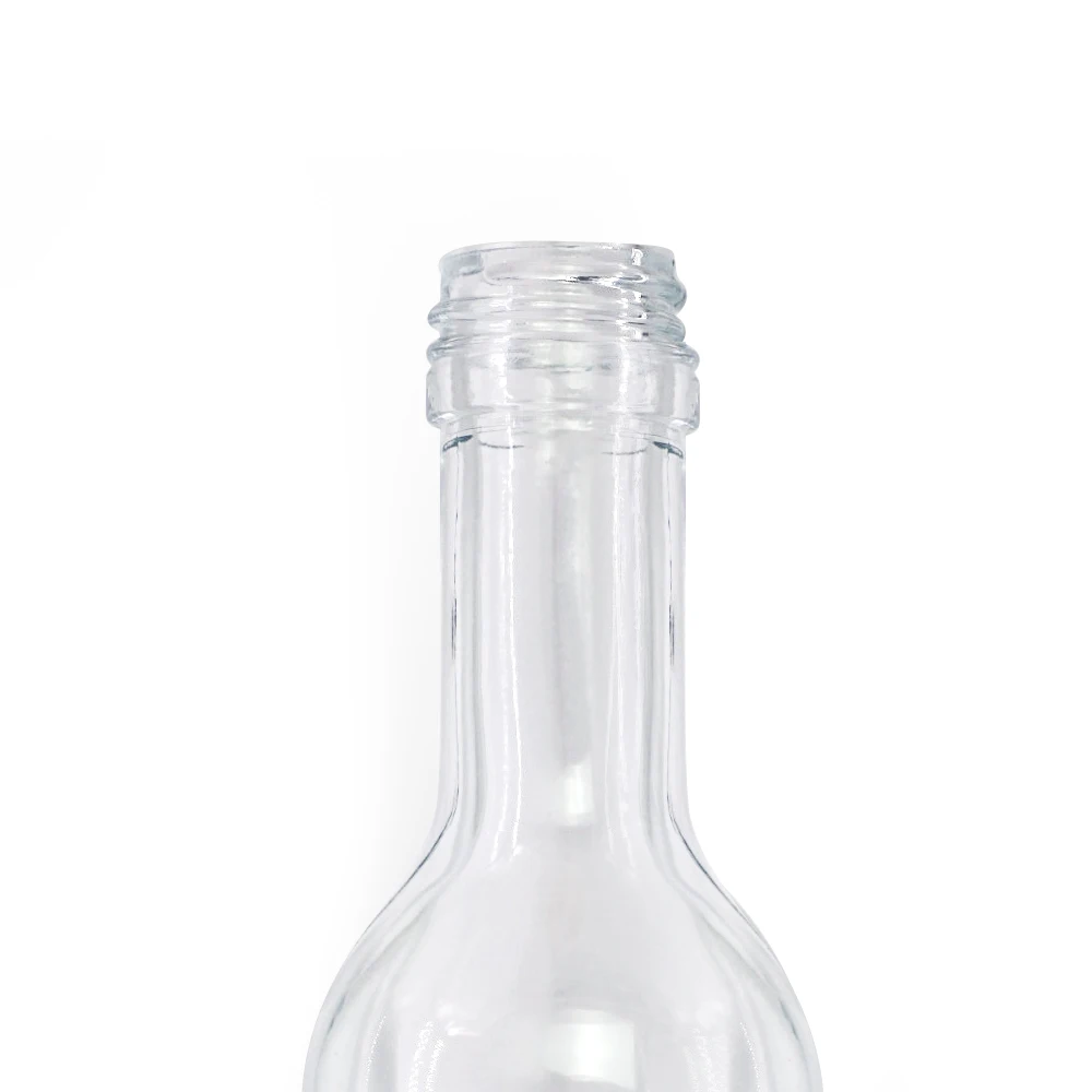 Quality Certification 100ml 300ml Glass Bottle Transparent Fruit Wine Cocktail Vodka Screw Mouth with Aluminum Cap