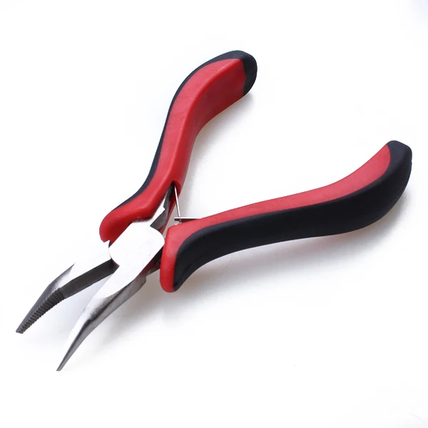 Bend Tip Pliers DIY Hair Extension Tool Clip Pliers for Micro Rings Links Beads Pro-bond Hair Extension Pliers