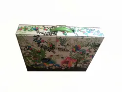 Paperboard Material and Art Paper Type gift box with the plastic handle