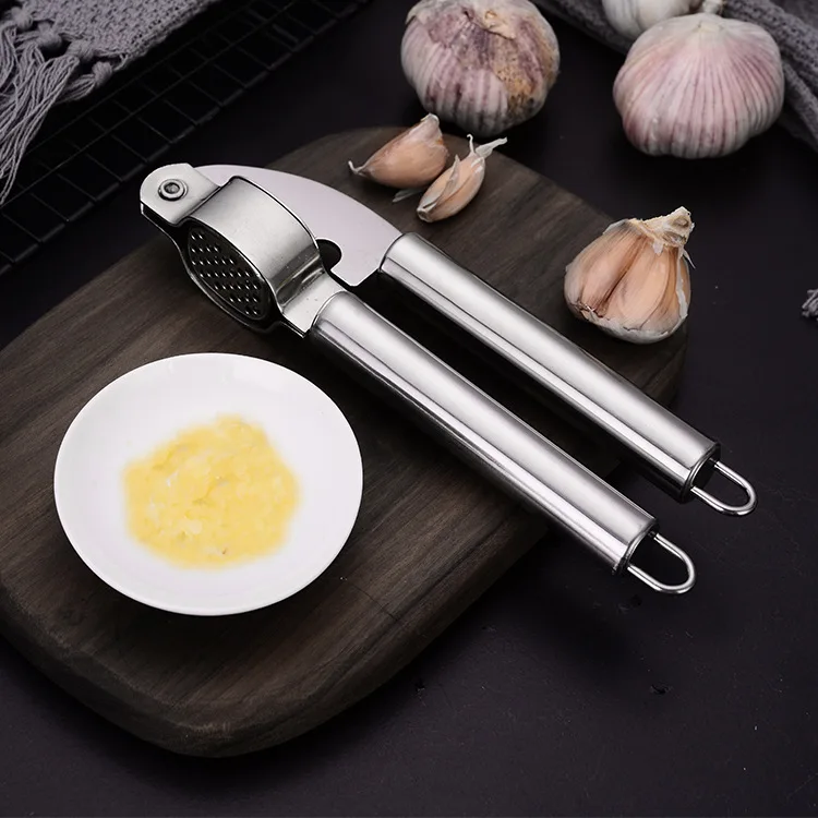 High Quality Kitchen Gadget Stainless Steel Durable Garlic Mincer Chopper Garlic Press Crusher for Cooking