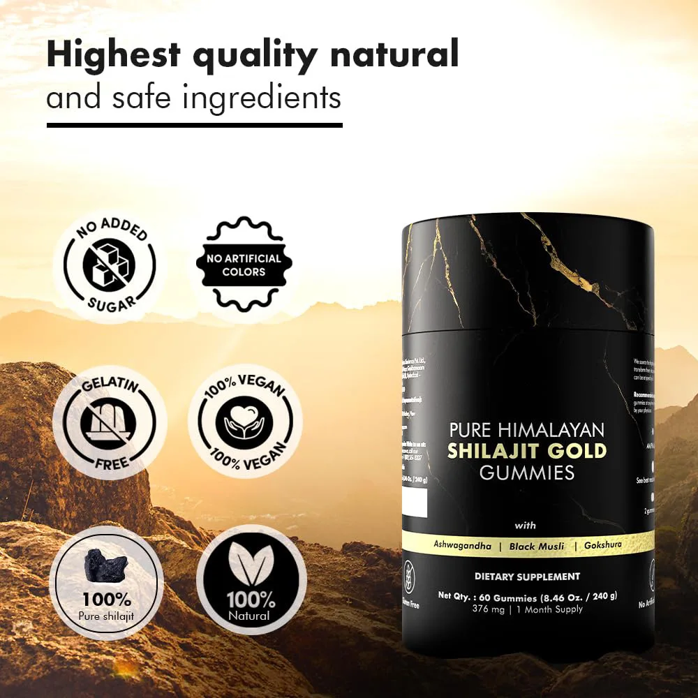 Private Label Himalayan Shilajit Gummies Individually Wrapped Shilajit Original Natural Shilajit Gummy