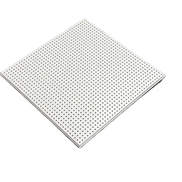 Perforated acoustic clip in metal ceiling