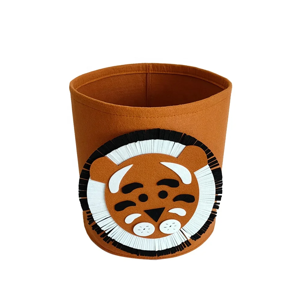 Felt Toys Storage Basket for Kids Felt Storage Bag