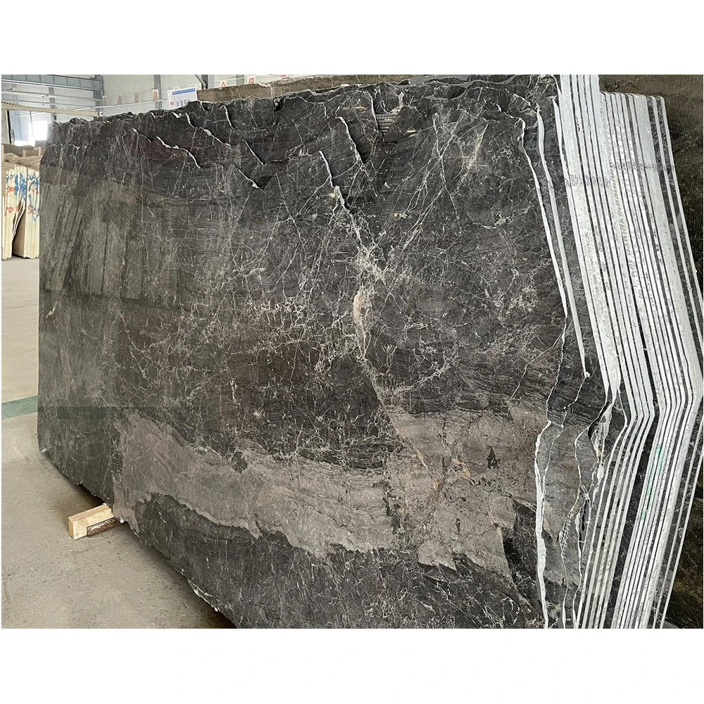 gray marble slab thin slab polished glazed marble look slab wall tiles